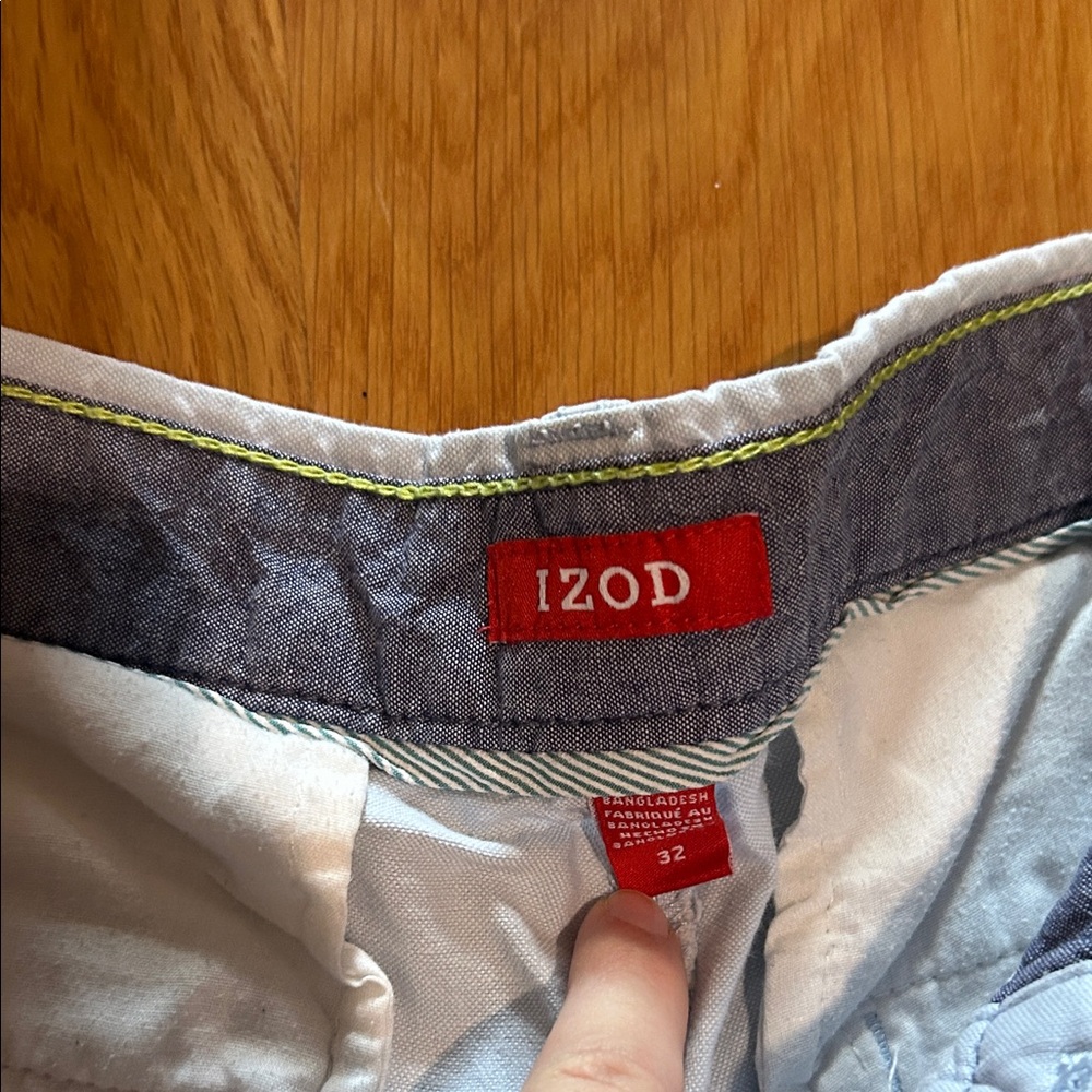 Izod Men's Light Blue Shorts - Picture 2 of 2